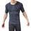 TopTie Men's Short Sleeve Running Fitness Workout Compression Base Layer Shirt