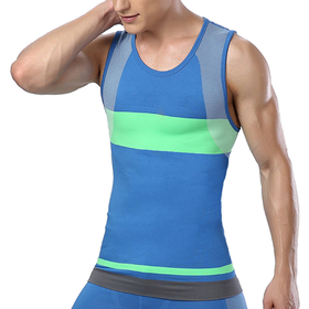 TopTie Compression Top Vest, Color Block Sleeveless Exercise Tights