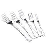 Muka 12 Pcs 18/8 Stainless Steel Dinner Forks Dishwasher Safe Serving Forks Round Edge Flatware for Home, Kitchen and Restaurant Use, 8 inch