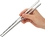 Muka 10 Pairs 18/8 Stainless Steel Non-slip Metal chopsticks Set Reusable Dishwasher Safe Square Body Shape Chopsticks