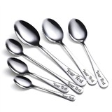 Muka 12 Pcs Custom Dinner Spoon 18/8 Stainless Steel Serving Spoon Round Edge Soup Spoon Sliver Flatware Dishwasher Safe Tableware, 8 inch
