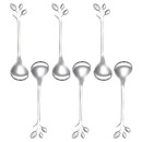 Muka Set of 6 Exquisite Stainless Steel Mini Stirring Spoons for Dessert / Coffee / Tea