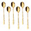 Muka Set of 6 Stainless Steel Dinner Spoon Multicolor Modern Flatware Cutlery Spoon, 8 1/16"