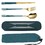 Muka Personalized Portable Cutlery Set including Fork, Spoon and Chopsticks with Case for Travel / Work / Camp Set of 3