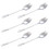 Muka 6 Pcs 7.5 inch Personalized SUS 304 Stainless Steel Spork Silver Ice Cream Spoon Salad Fork