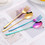 Muka 6 pcs Personalized Stainless Steel Dinner Spoon Custom Printed Flatware Cutlery Spoon, 8"