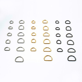 Metal 100Pcs D-Ring Buckles, 1/2", 5/8", 3/4", 1", 5/4", 1-1/4"  Non Welded DRing Loop, Multi-Purpose, DIY Accessories