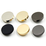 Shank Buttons 50 Pieces, Premium Shiny Flat Buttons with Shank, Round Buttons, Shirt Button, Blouse Button, Blazer Button