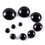 Black Shank Button 100 Pcs, 0.35" Resin Domed Buttons, Bear Doll Eyes Buttons, Sew-on Button, Craft Buttons Shirt, Blouse