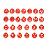 Alphabet A to Z Letter Charms 52 Pieces, Enamel Initial Letter Beads, for DIY Personalized Pendants, Necklace, Bracelet, Hat