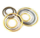 Muka Metal O Rings 50 Pieces, Seamless Welded Metal Loop, for Luggage Belt, Craft Leather Handbag