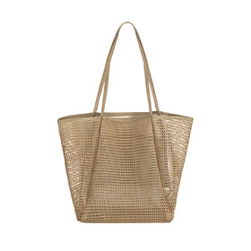 TOPTIE Mesh Beach Tote Bag, Reusable Grocery Bag, Shopping Bag, Women Shoulder Handbag, Lightweight and Foldable Tote Bag with Zipper Pocket for Daily Occasions in Summer, Beach, Picnic