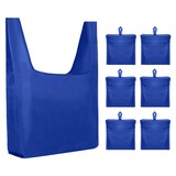 TOPTIE 6 PCS Reusable Foldable Grocery Bags, Durable Polyester Bags with Spacious Space for Shopping Travel Daily Occasions