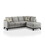 Furniture of America IDF-1117-SEC Bloutop Upholstered Sectional in Gray