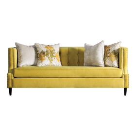 Furniture of America Yura Transitional Button Tufted Sofa