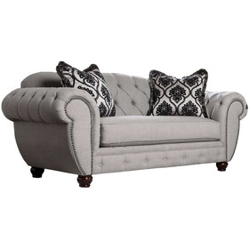 Furniture of America IDF-2291-LV Oscar Transitional Button Tufted Loveseat