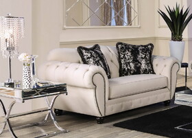 Furniture of America IDF-2292-LV Olgin Transitional Button Tufted Loveseat