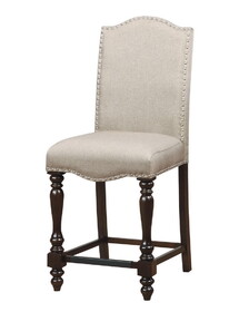 Furniture of America IDF-3133PC Roselyn Cottage Upholstered Counter Height Chairs (Set of 2)