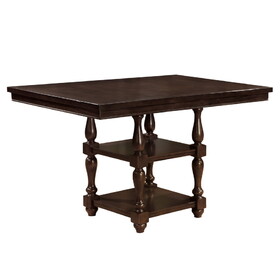 Furniture of America IDF-3133PT Roselyn Cottage 2-Shelf Counter Height Table