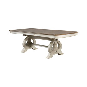 Furniture of America Sorensen Rustic Dining Table with 18" Leaf