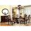 Furniture of America IDF-3319T Bell Traditional 2-Extension Leaves Dining Table