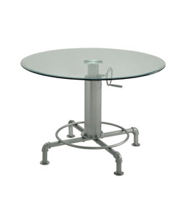 Furniture of America IDF-3378RT Conrad Industrial Height Adjustable Dining Table