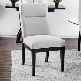 Furniture of America IDF-3393SC Hazmina Contemporary Upholstered Side Chairs (Set of 2)