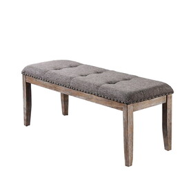Furniture of America IDF-3429BN Justeen Rustic Button Tufted Dining Bench