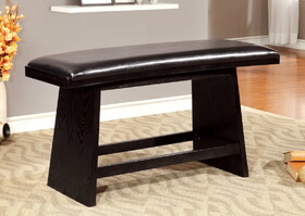 Furniture of America IDF-3433PBN Callaway Contemporary Padded Counter Height Bench