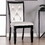Furniture of America IDF-3452BK-SC Morgen Contemporary Tufted Side Chairs in Black and Silver (Set of 2)