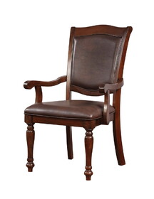 Furniture of America IDF-3453AC Alder Traditional Padded Arm Chairs (Set of 2)