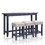 Furniture of America IDF-3474BL-PT-4PK Sabana 4-Piece Counter Height Dining Set in Antique Blue
