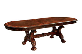 Furniture of America IDF-3557CH-T Ellas Traditional 2-Extension Leaves Dining Table