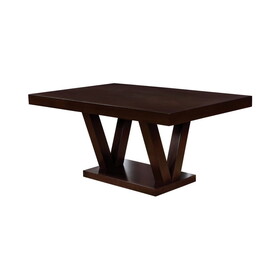 Furniture of America IDF-3557T Larmon Traditional Extendable Pedestal Dining Table