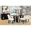 Furniture of America IDF-3559T Bearington Contemporary LED Dining Table in Black