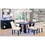 Furniture of America IDF-3559T Bearington Contemporary LED Dining Table in Black