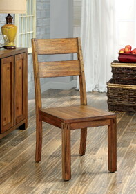 Furniture of America IDF-3603SC Madison Rustic Ladder Back Side Chairs (Set of 2)