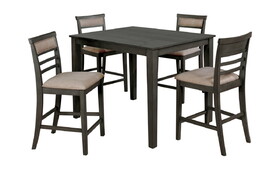 Furniture of America IDF-3607PT-5PK Adinna Transitional 5-Piece Solid Wood Counter Height Dining Set