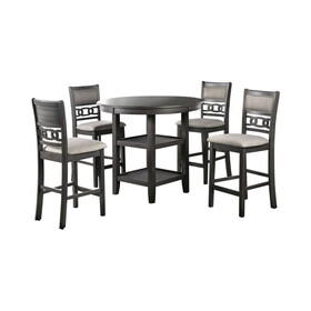 Furniture of America IDF-3609PT-5PK Garnit Transitional 5-Piece Padded Counter Height Table Set