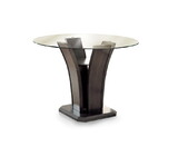 Furniture of America Aloise Contemporary Round Glass Top Counter Height Table