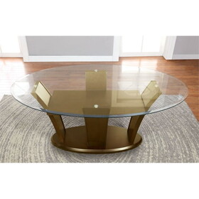 Furniture of America IDF-3710OT Aloise Contemporary Storage Oval Dining Table