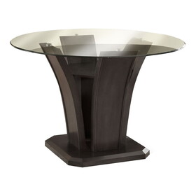 Furniture of America Sorell Contemporary Glass Top Dining Table