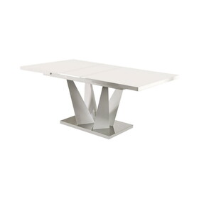 Furniture of America IDF-3742T Soholi Contemporary Dining Table with 14" Leaf