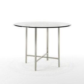 Furniture of America IDF-3743PT Villio Contemporary Glass Top Counter Height Table