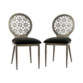 Furniture of America IDF-3743SC Villio Contemporary Steel Side Chairs (Set of 2)
