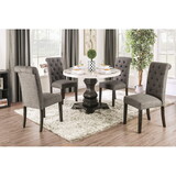 Furniture of America IDF-3755RT Tralle Rustic Pedestal Dining Table