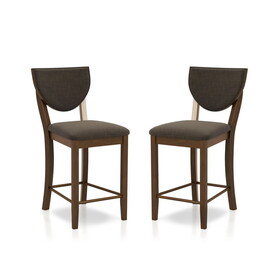 Furniture of America IDF-3787PC Raven Padded Counter Height Chairs (Set of 2)