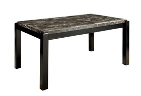 Furniture of America Rumie Contemporary Marble Top Dining Table