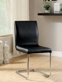 Furniture of America Xavia Contemporary Faux Leather Side Chairs