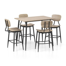 Furniture of America Shandry 5-Piece Counter Height Dining Set